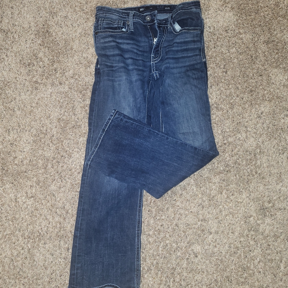 Buckle Men's Bootcut Jeans - Dark Blue